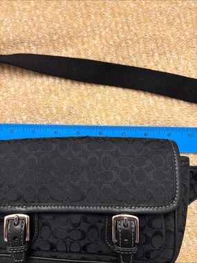 Coach Black Signature Jacquard Belt Bag